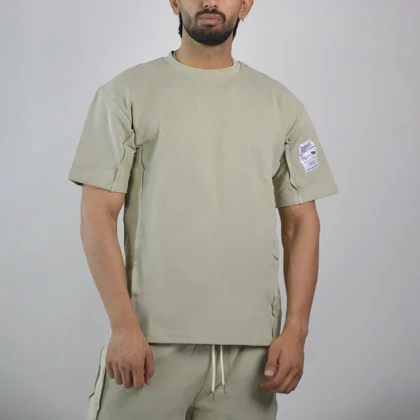 ست تیشرت و شلوارک اسپرت دنیم ور مدل HZ-202 سدری