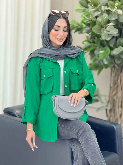 مانتو دو جیب پاکتی محنا