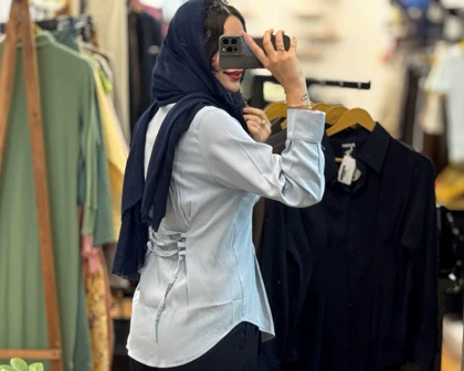 شومیز پشت بندی کتان سیلک_5213