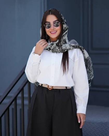 شومیز و دامن شلواری مدل فرناز کد 2928