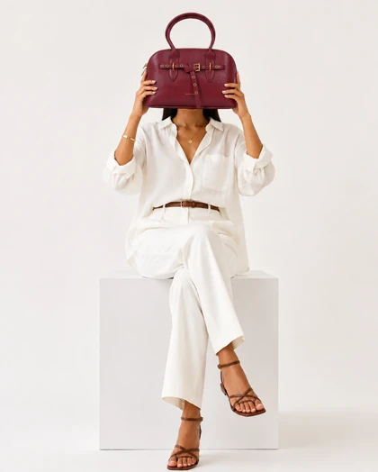 کیف دستی زنانه چرم مصنوعی دسته دار دیوید جونز DAVIDJONES