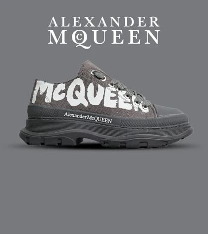 کفش کتانی نیم ساق طوسی Alexander McQueen مدل 6882