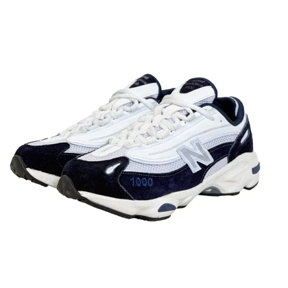 کتانی اسپرت مردانه مدل نیوبالانس 1000 Newbalance رنگ سفید سرمه‌ای کد 51362