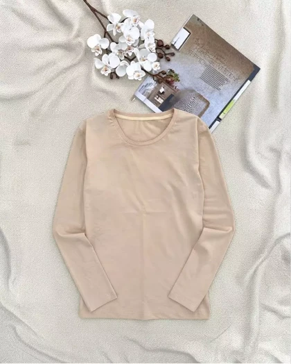 تیشرت پنبه آستین بلند کد 5848