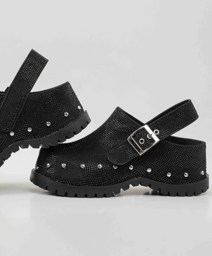 لوفر زنانه فول نگین لژ مخفی 7 سانت پشت‌باز کد 1432