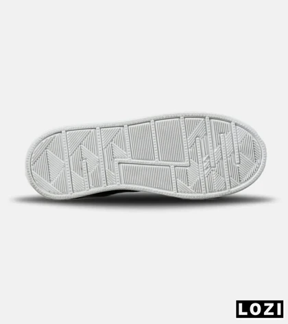 کفش کتانی مردانه مشکی سفید BERSHKA مدل 7597