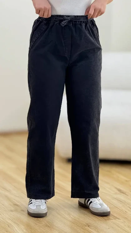 شلوارجین کاغذی نیم بگ نیل