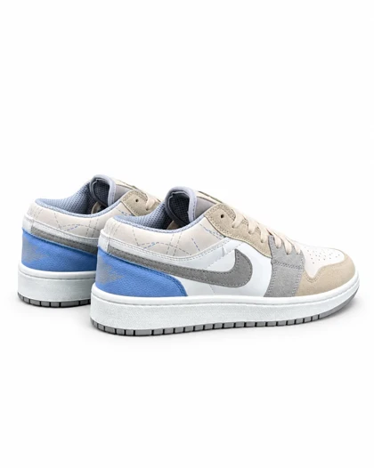 کفش کتانی مردانه مدل نایکی جردن سفید طوسی کرم Nike jordan