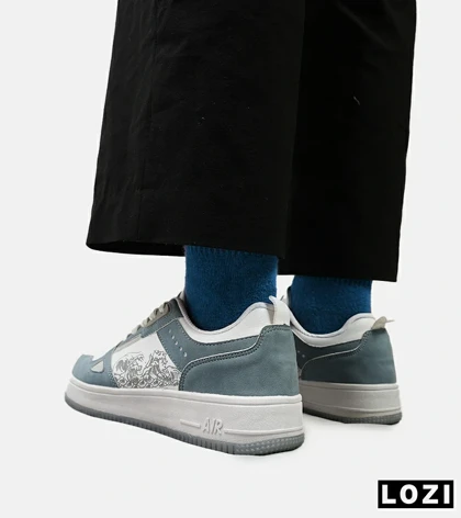 کفش کتانی مردانه سفید آبی NIKE AirForce Draw