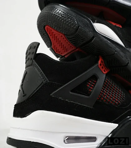کفش کتانی مردانه مشکی قرمز Nike air jordan 4