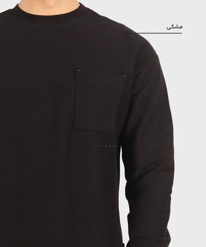 تیشرت آستین بلند مردانه بافت ریز 5294