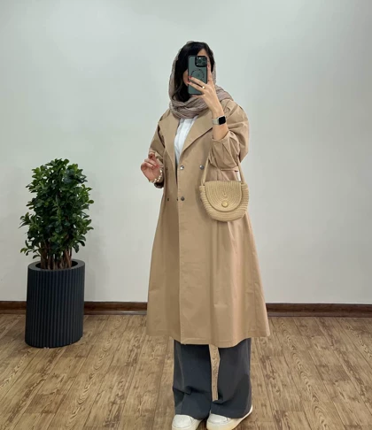 مانتو بلند لینن ماهتاب 1