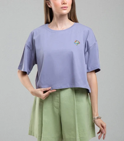تیشرت کراپ طرح روبیک کد 712132