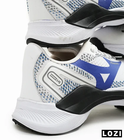 کفش کتانی مردانه سفید آبی MIZUNO wave rider 24