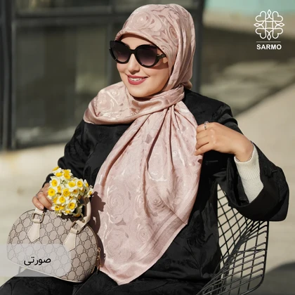 روسری ژاکارد رونا گل رز