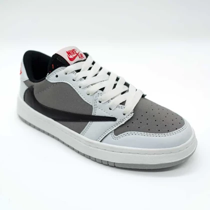 کتانی ترویس سفید طوسی کد 6855