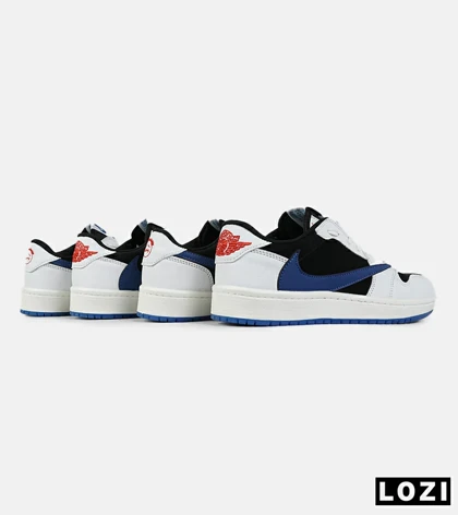 کفش کتانی مردانه سفید مشکی آبی NIKE travis scott مدل 7342