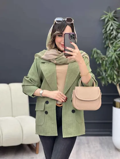 مانتو کتی چهار دکمه آوینا