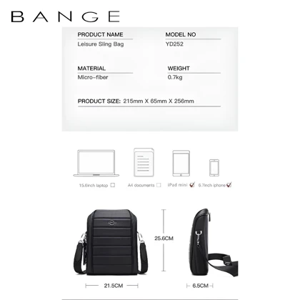 کیف دوشی ضد آب بنج Bange YD252