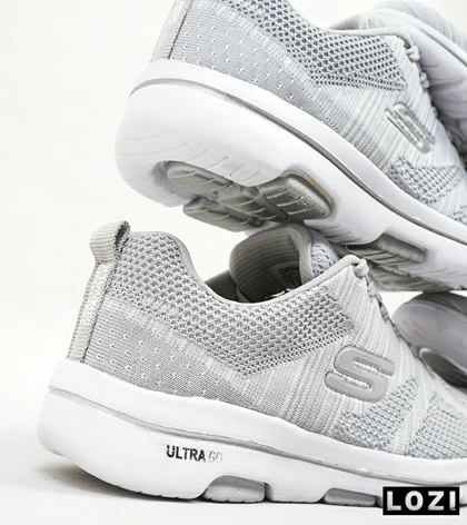 کفش کتانی طبی ورزشی طوسی سفید SKECHERS ULTRA GO