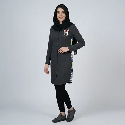 مانتو زنانه پاییزه طرح میکی موس وارداتی کد 176