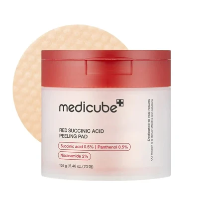 پد لایه بردار پوست مدیکیوب, مدل Red Succinic Acid