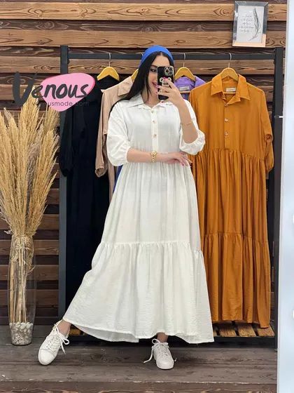 مانتو پیراهنی دوطبقه‌ای