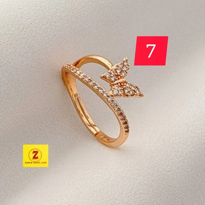 انگشتر فری سایز زنانه نگینی و ساده مارک CM