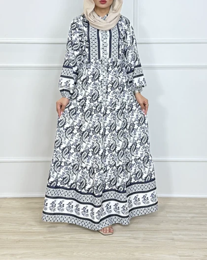 پیراهن طوبا طرح ترمه کد محصول 846