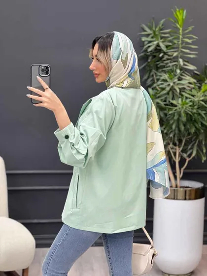 مانتو لینن شش دکمه