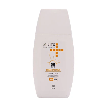 ضد آفتاب فلوئیدی SPF50 میلیتو 50 میل