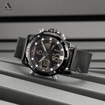 ساعت نیوی فورس بند حصیری Naviforce NF9172M