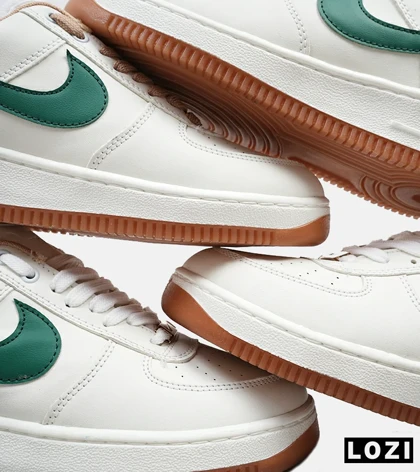 کفش کتانی بزرگ پا کرم سبز نایک NIKE AIR FORCE مدل 4590