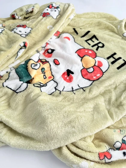 ست بلوز و شلوار حوله ای طرح کیتی