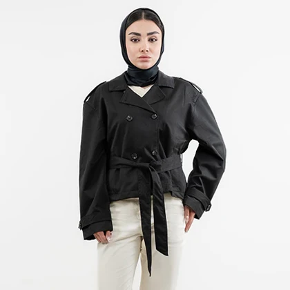 ترنچ کت دبل برست اورسایز زنانه - 62251174