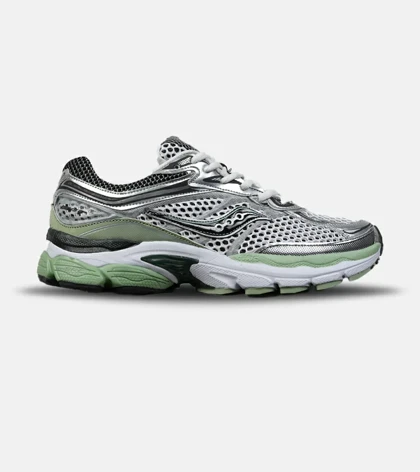 کفش کتانی مردانه و زنانه طوسی سبز Saucony pro grid omni 9 مدل 8636