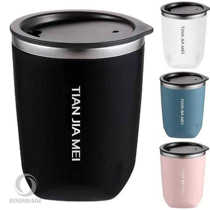 ماگ سفری دوجداره 300 میل TIAN JIA MEI مدل OFFICE CUP