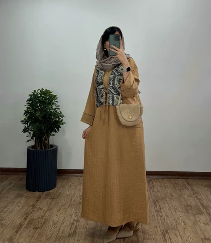 پیراهن مانتویی سوزندوزی آذین