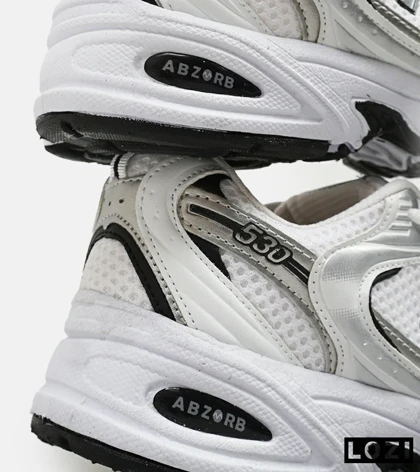 کفش کتانی بزرگپا سفید نقره ای NEW BALANCE 530 مدل 4872