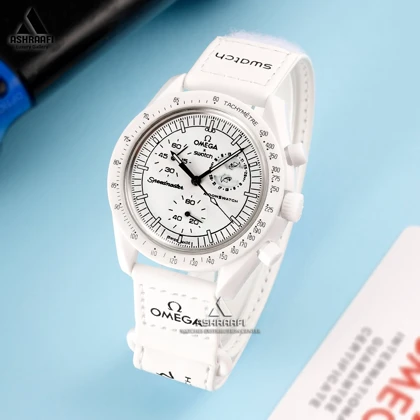 ساعت امگا سواچ سفید Omega x Swatch Speedmaster M00-M2