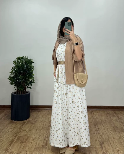 سرهمی شکوفه همراه با کمربند 9 کد 2502