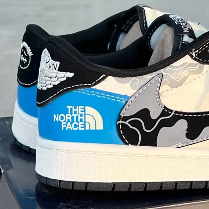کفش نایک ایر جردن وان لو تراویس اسکات نورث فیس جدید Nike Air Jordan 1 Low Travis Scott x North Face New