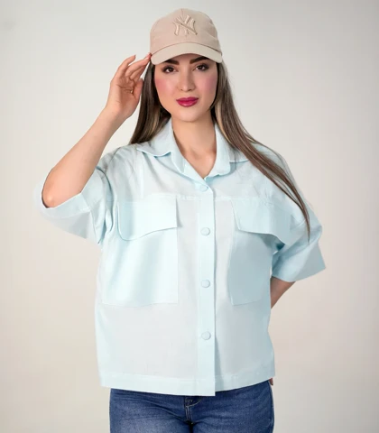 شومیز باکسی لینن کد 1327