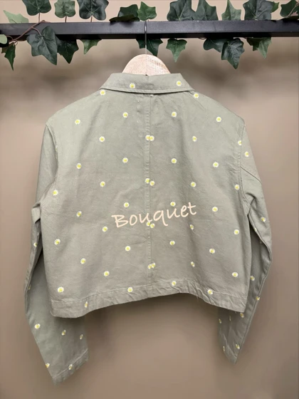 کت کراپ گلدوزی برشکا