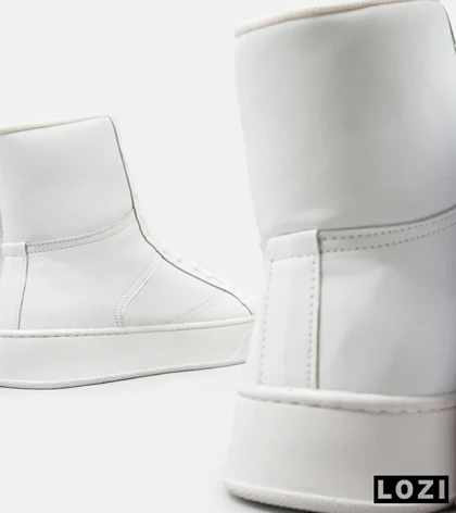 بوت مردانه چرمی سفید ZARA