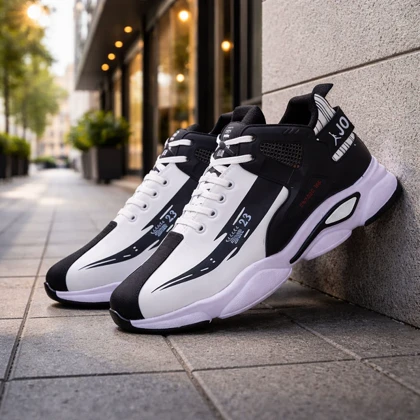 کفش ورزشی مردانه jordan سفید مشکی مدل 23