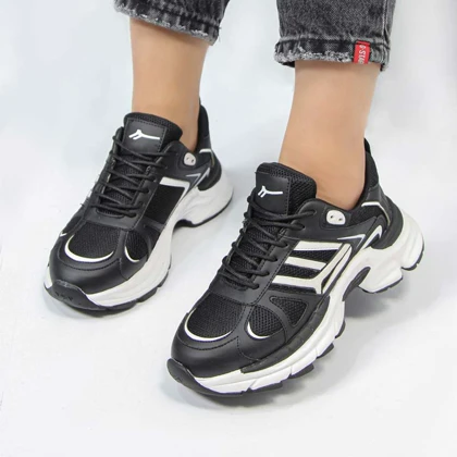 کفش و کتانی زنانه بالنسیاگا BALENCIGA رنگ مشکی و سفید