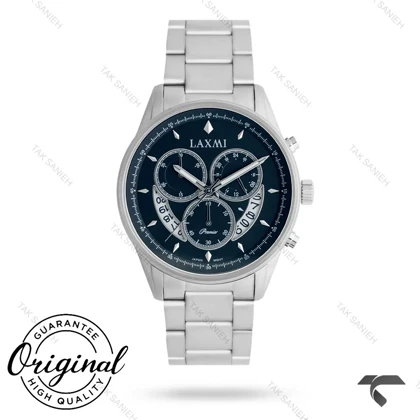 ساعت مردانه لاکسمی اصل 8190-3 سیلور صفحه سرمه ای Laxmi-9370-G