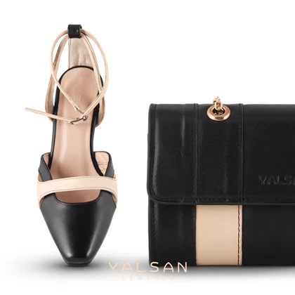 ست کیف و کفش زنانه چرم یلسان مدل تیکا کد 955-AZALIYA-GN