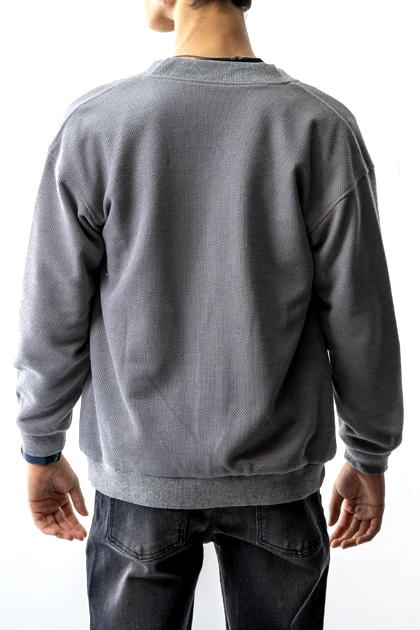 سویشرت زیپ‌دار ژاکارد مردانه